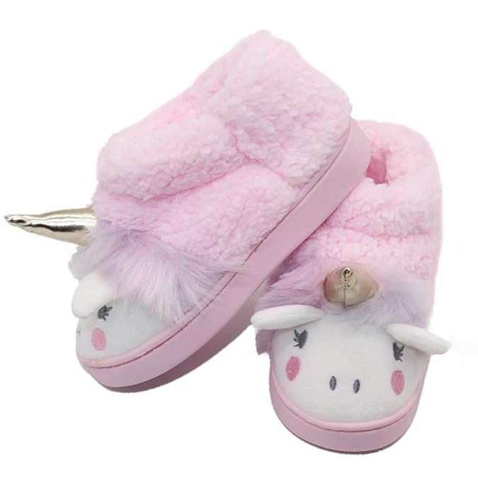 Buy Girls Unicorn Slippers Cute Toddler Little Girls Slippers Cozy Plush Anti Slip Indoor Home