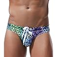 Arjen Kroos Men's Sexy Swim Briefs Printed Swimsuit Beach Swimwear Bikini Sport with Drawstring