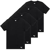 Puma Mens 4 Pack Cotton Crewneck Short Sleeve T-Shirt