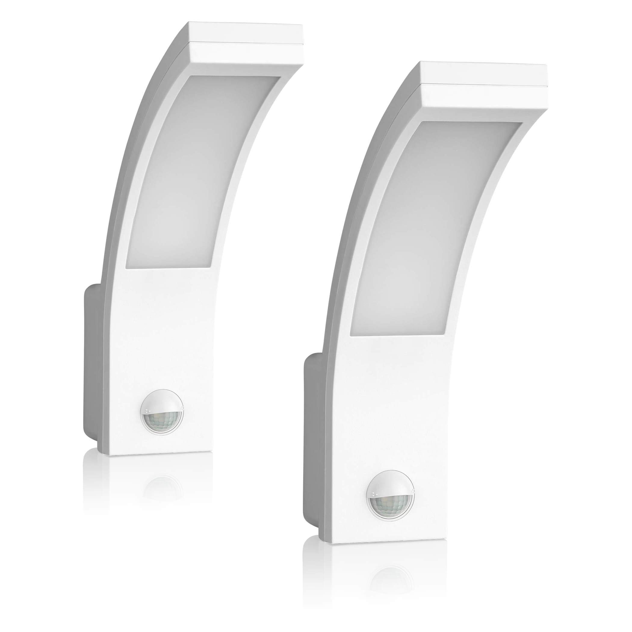 SEBSON 2X Outdoor Lights Mains Powered - Security Lights Outdoor Motion Sensor - PIR Sensor - LED Outside Wall Light - Cool White, 15W 1000lm IP65 - White