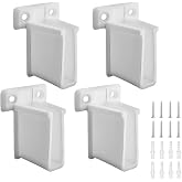 Chaokant 4 Pack Wire Shelf End Bracket - Heavy Duty Closet Shelf Brackets, White Plastic Closet Rod &amp; Wall Shelf Supports with Screws, Suitable for Mesh Shelving