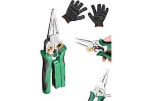 8 in 1 Wire Stripper with Voltage Tester, Pinzas De Electricidad, Multi-Function Electric Wire Stripping Tool for Cutting and