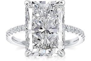 Effinny 3.5/7.0ct Radiant Cut Engagement Ring for Women,Cubic Zirconia Promise Ring in 925 Sterling Silver