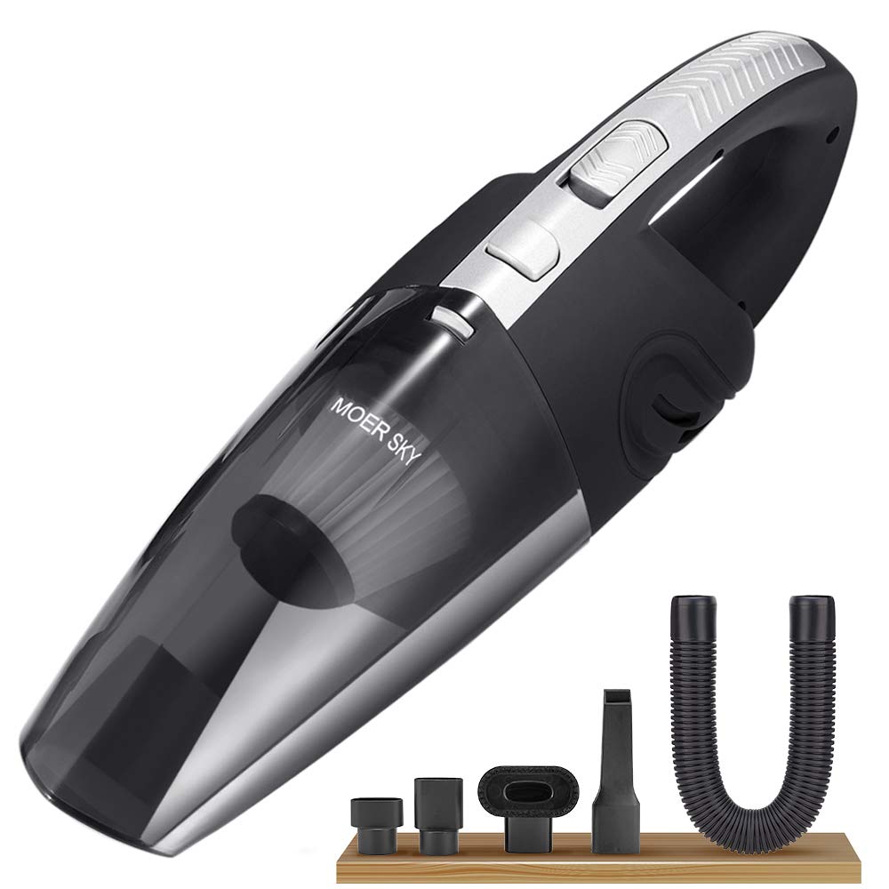 Handheld Vacuum Cordless, Portable Car Vacuum Cleaner, Lightweight Powerful Rechargeable Hand Vac by Moer Sky