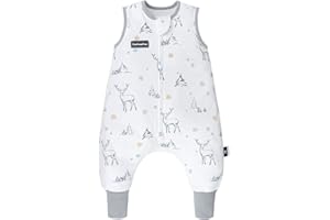 Domiamia Toddler Sleeping Sack 1.0 Tog Ultra Soft Baby Cotton & Rayon Made from Bamboo Sleep Sack with Feet 1t-2t for 12-24 Months