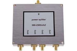 Mucalam 4 Way SMA Power Splitter 380Mhz-2500MHz,SMA Female Power Divider Signal Cable Splitter Female Divider