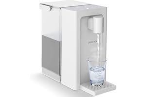 AIRHOP Instant Hot Water Dispenser, Quick Heating Countertop Water Dispenser with Child Locks, Adjustable 5 Temp 3 Water Volume Dispense, 100OZ 3L Removable Tank, Ideal for Home Office Kitchen, White