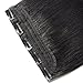 100% Remy Clip in Human Hair Extensions #1 Jet Black 16-22inch Natural Hair Grade 7A Quality 3/4 Full Head 1 Piece 5 Clips Long Thick Soft Silky Straight for Women Beauty 20