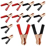 Suiwotin 24pcs Insulated Alligator Clips, Heavy