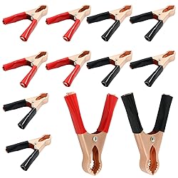 Suiwotin 24pcs Insulated Alligator Clips, Heavy