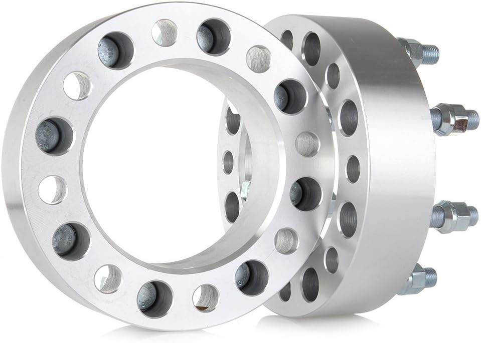 OCPTY 4Pc 8x6.5 To 8x6.5 2 Wheel Spacers 8 Lugs 50mm Bolt On 14x1.5