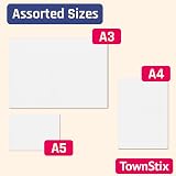 TownStix 50 Sheets A3 300gsm Card Thick Art Paper White view 7