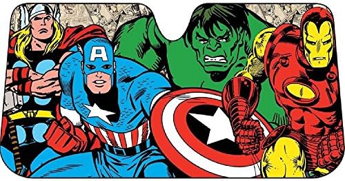 Marvel Avengers Iron Man Captain America Hulk Windshield Side Passenger Sunshade