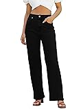 ETTELO Womens Jeans High Waisted Straight Leg Loose