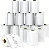 BETCKEY - 4" x 4" (102 mm x 102 mm) Shipping & Large Square Labels Compatible with Zebra & Rollo Label Printer,Premium Adhesive & Perforated [16 Rolls, 5600 Labels]