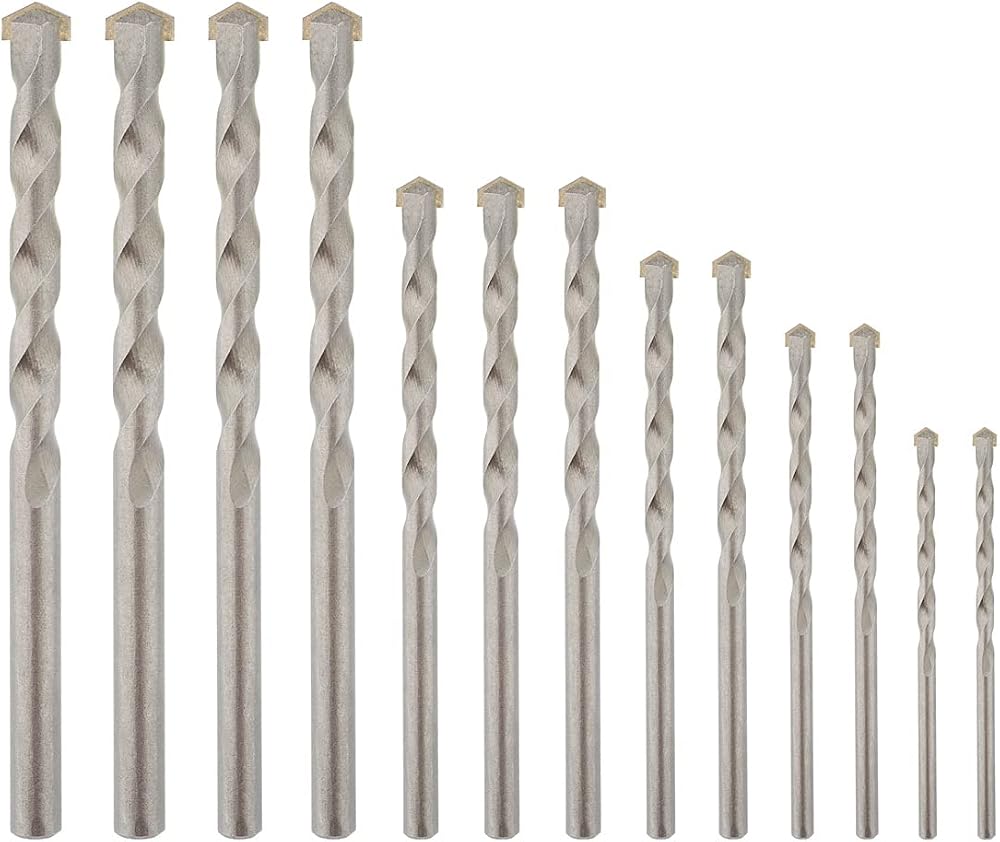 Gunpla 13 Piece Masonry Drill Bit Set 3-10mm Tungsten Carbide Straight Shank Kit