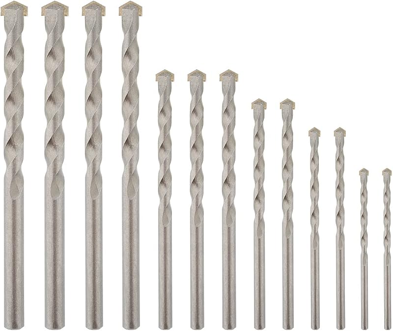 Gunpla 13 Piece Masonry Drill Bit Set 3-10mm Tungsten Carbide Straight Shank Kit