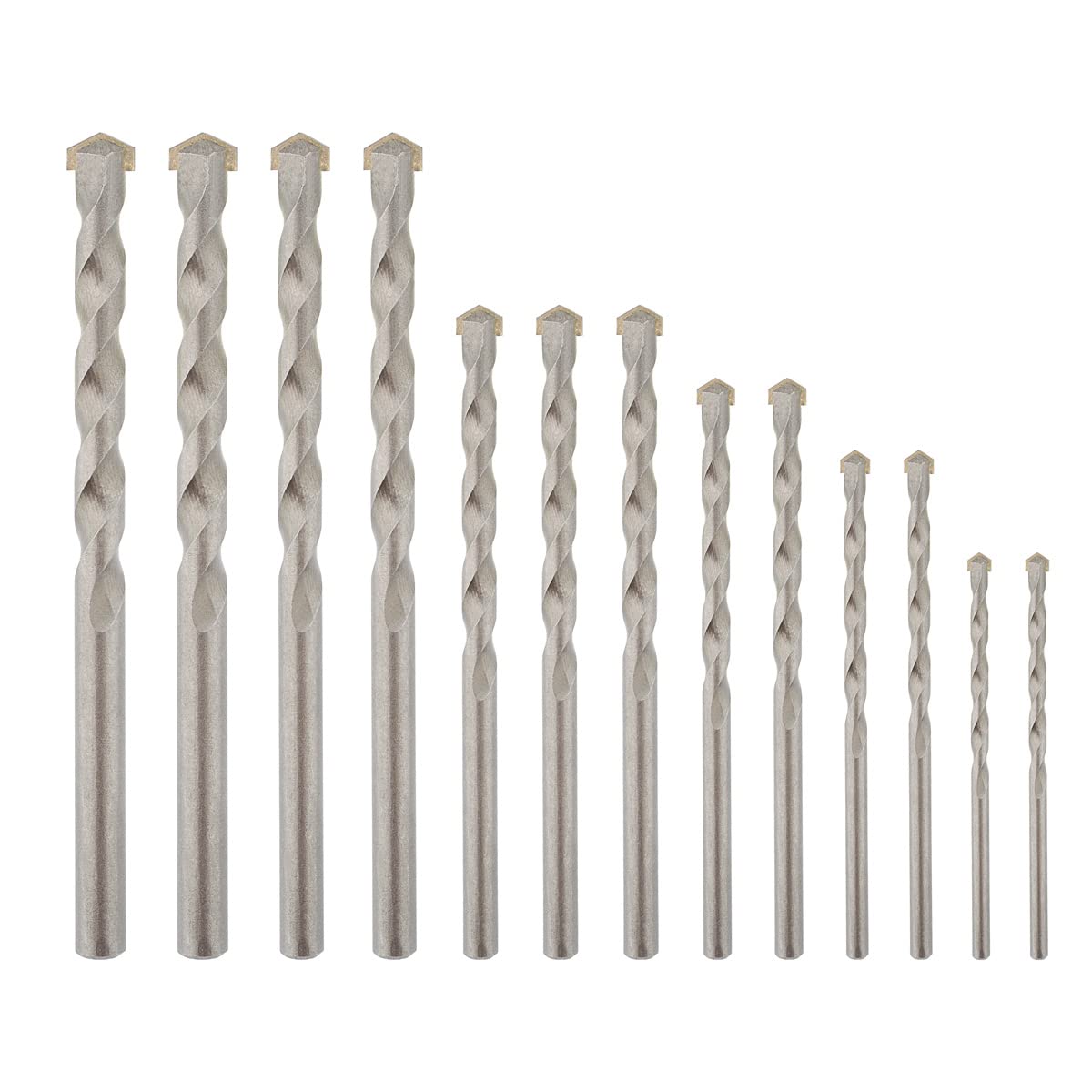 Gunpla 13 Pieces Masonry Drill Bit Set 3-10mm Multipurpose High Speed Tungsten Carbide Straight Shank Drilling Bits Kit