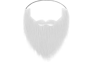Lusofie Fake Beard Fake Mustache Old Man Costume Adult Mustaches for Halloween Party Supplies