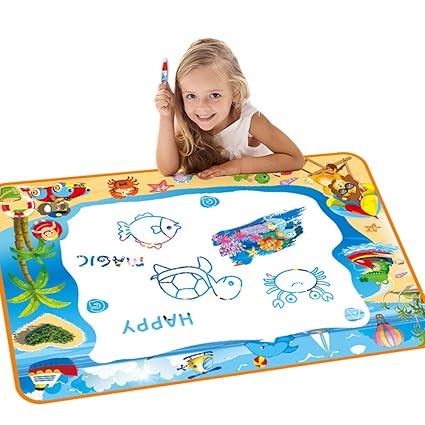 EDTara 100x70CM Kids Colorful Magic Water Writing Graffiti Painting Canvas