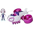 Spidey and His Amazing Friends Change 'N Go Ghost-Copter and 4-Inch Marvel Ghost-Spider Action Figure for Kids Ages 3 and Up