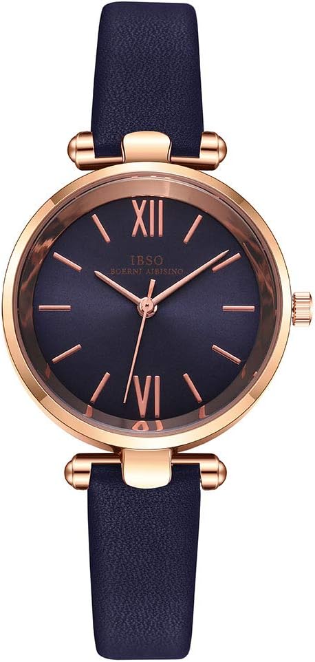 Women Watches Leather Strap Round Case Analog Fashion Ladies Watch Wrist Watches