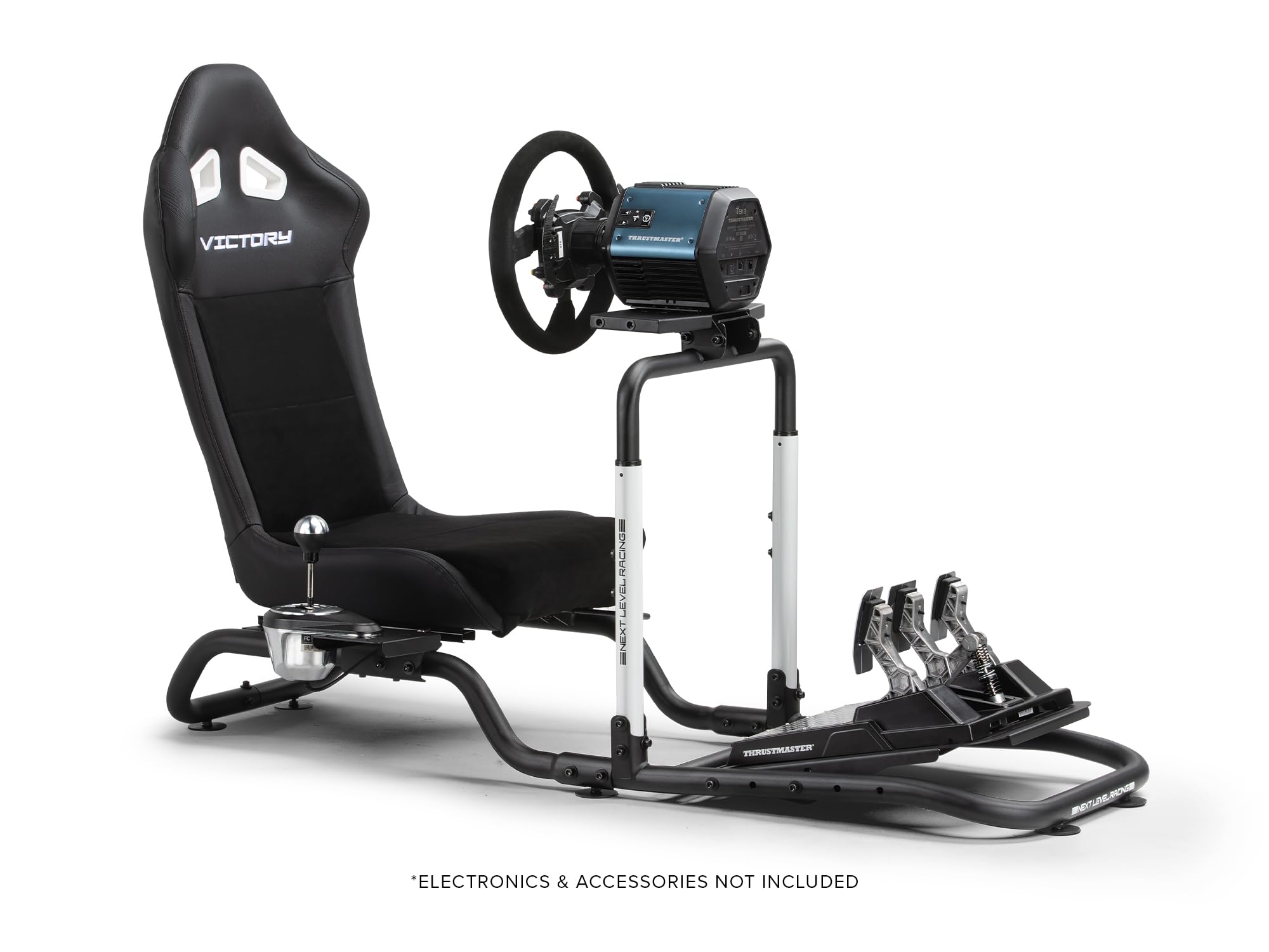 Next Level Racing NLR-S042 Racing Simulator Victory Supports Up to 10 NmDD GT Style Racing Seats, Seat Slider, Left and Right Mountable Shifter Support