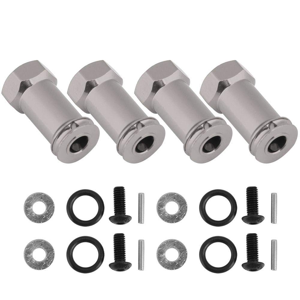 RC Truck Hex Adapter, 12mm RC Wheel Hex Hub 25mm/30mm Extension Adapter Combiner Accessory Part Available for Traxxas Slash 4x4 1/10 Truck (12×25mm-Titanium)