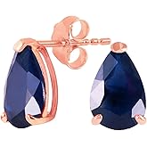 3 Carat 14k Solid Rose Gold Allure Sapphire Stud Earrings