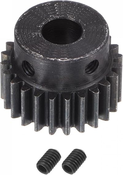 sourcing map Mod 1 24T Pinion Gear 6mm Bore Hardened Steel Spur Gear for RC Car