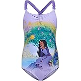 Disney Wish Asha Star Girls UPF 50+ One Piece Bathing Suit Toddler to Big Kid