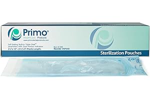 Primo Dental Products SP350 Self Seal Sterilization Pouches, 3.5" x 10" (Pack of 200)