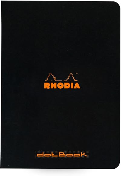 Rhodia 119186C Pack 10 Black A5 Dotted Notebooks 96 pages 80 gsm Clairefontaine