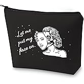 G2TUP Zombie Girl Makeup Bag Zombie Face Makeup Pouch Let Me Put My Face On Goth Gifts For Her Halloween Present