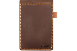 Personalized Real Genuine Leather Notepad Cover For Mini Pocket Notebook 3" X 5" 4" X 6", Leather Cover For Rite In The Rain 