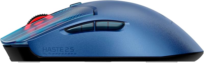 Pulsefire Haste 2 S Kabellose Gaming-Maus, Magnesiumgehäuse, Ultra-leicht, 64 g, Akku 120 h, Glass Skates, 26 K Sensor, Blau