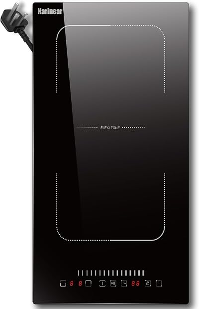 Karinear Flex Built-in Induction Hob 2 Ring 1600W 1200W 99 Min Timer 2800W