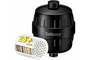 Next-Gen Shower Filter - SoliCozy Shower Water Filter, Water Softener Shower Head Filter, Reduces Dry Itchy Skin, Dandruff, E