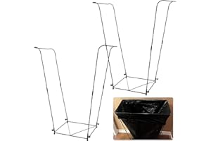 MOPHA Metal Trash Bag Holder - 2 Pack Garden Garbage Bag Holder Frame Holds 30-45 Gallon Bags-Multi-Use Outdoor Leaf Bag Stand for Yard Camping Garden Lawn Party Supplies
