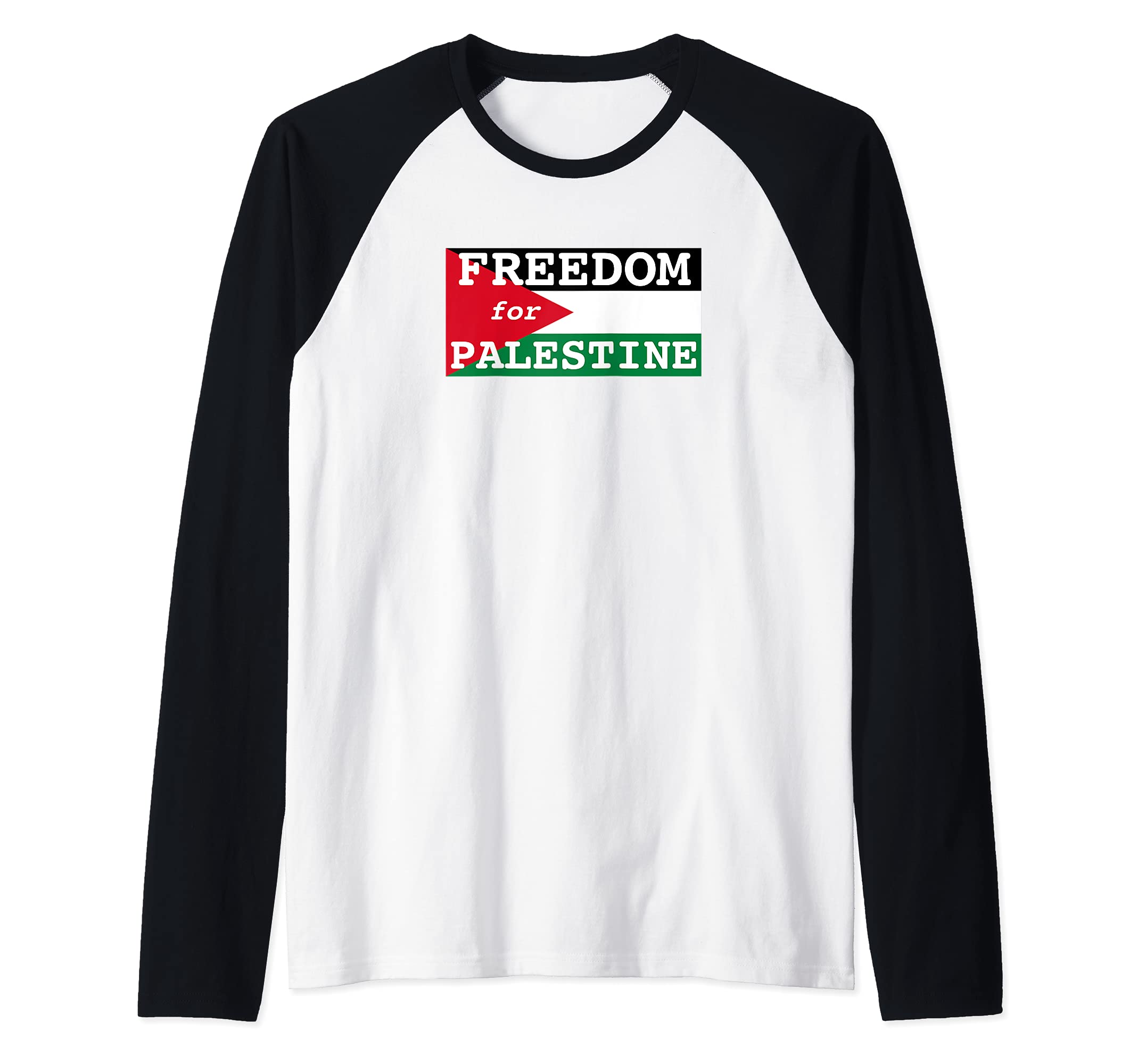 Freedom For Palestine Raglan Baseball Tee