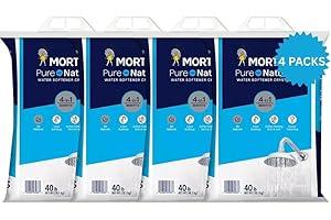GENERIC (4 Pack) Water Softener Salt Crystals – Natural High-Purity Salt for Softer Skin, Reduced Buildup, Easy Cleaning – 40 lb Each Bag with Handle, 160 lb Total