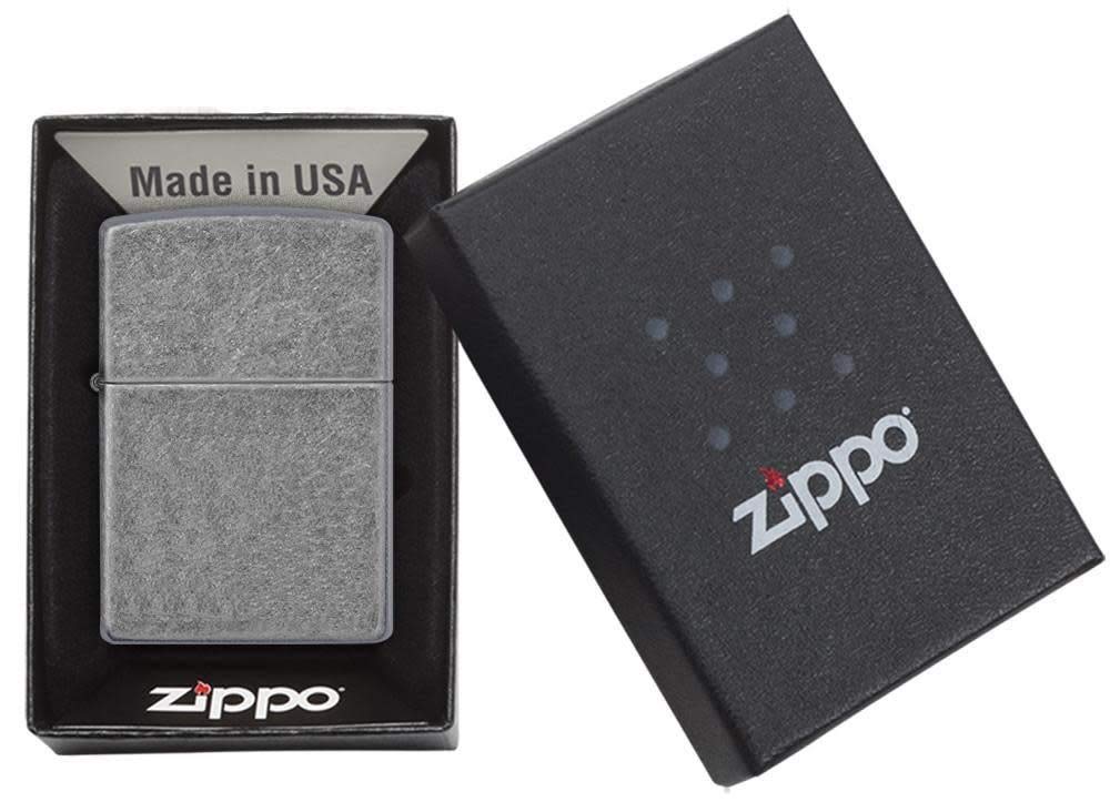 Zippo Lighter, 121FB, Antique Silver
