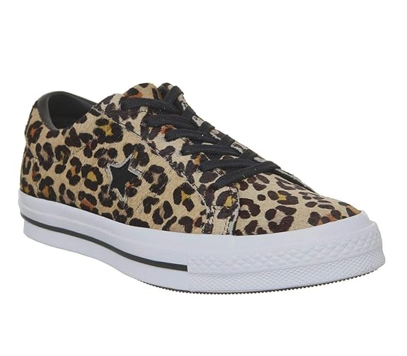 Synthetic Feopard Pattern Lifestyle One Star Ox Leather Fitness Shoes