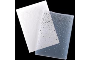 Kwan Crafts Merry Christmas Snowfall Snowflake Dots Background Plastic Embossing Folders for Card Making Scrapbooking and Other Paper Crafts 3092803
