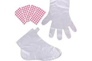 Paraffin Wax Liners for Feet Hands, 100PCS Feet Covers Bags + 100PCS Hands Covers Bags with Stickers, Large Thermal Therapy P