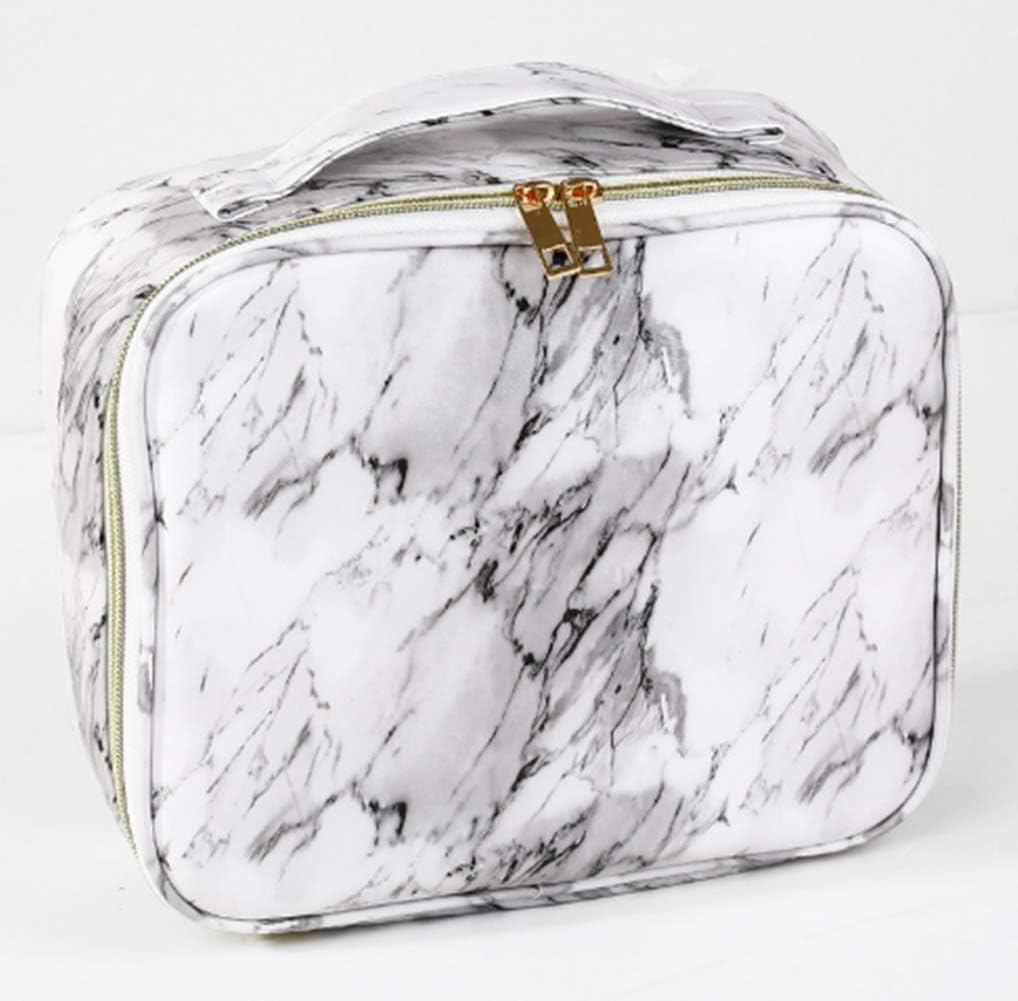 Oriental Panda Marbled Makeup Bag, PU Waterproof, AB Style, Travel Large Capacity Storage Bag, Cosmetic Bag, Washing Bag