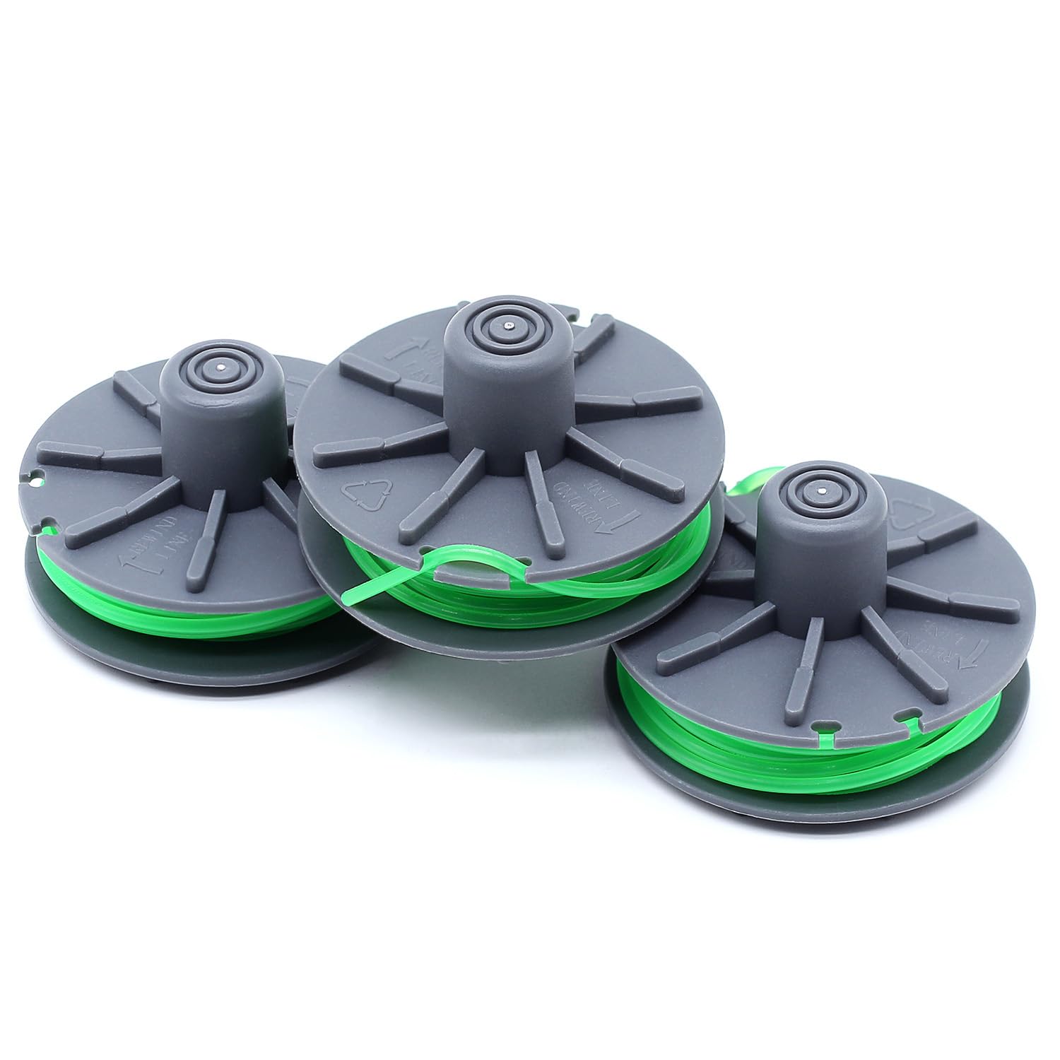 SWNKDG 3 pieces replacement thread spool 5309-20 for Gardena turbo trimmer item no. 9811, PowerCut Plus 650/30 - diameter 2.0 mm, 4.2 m length