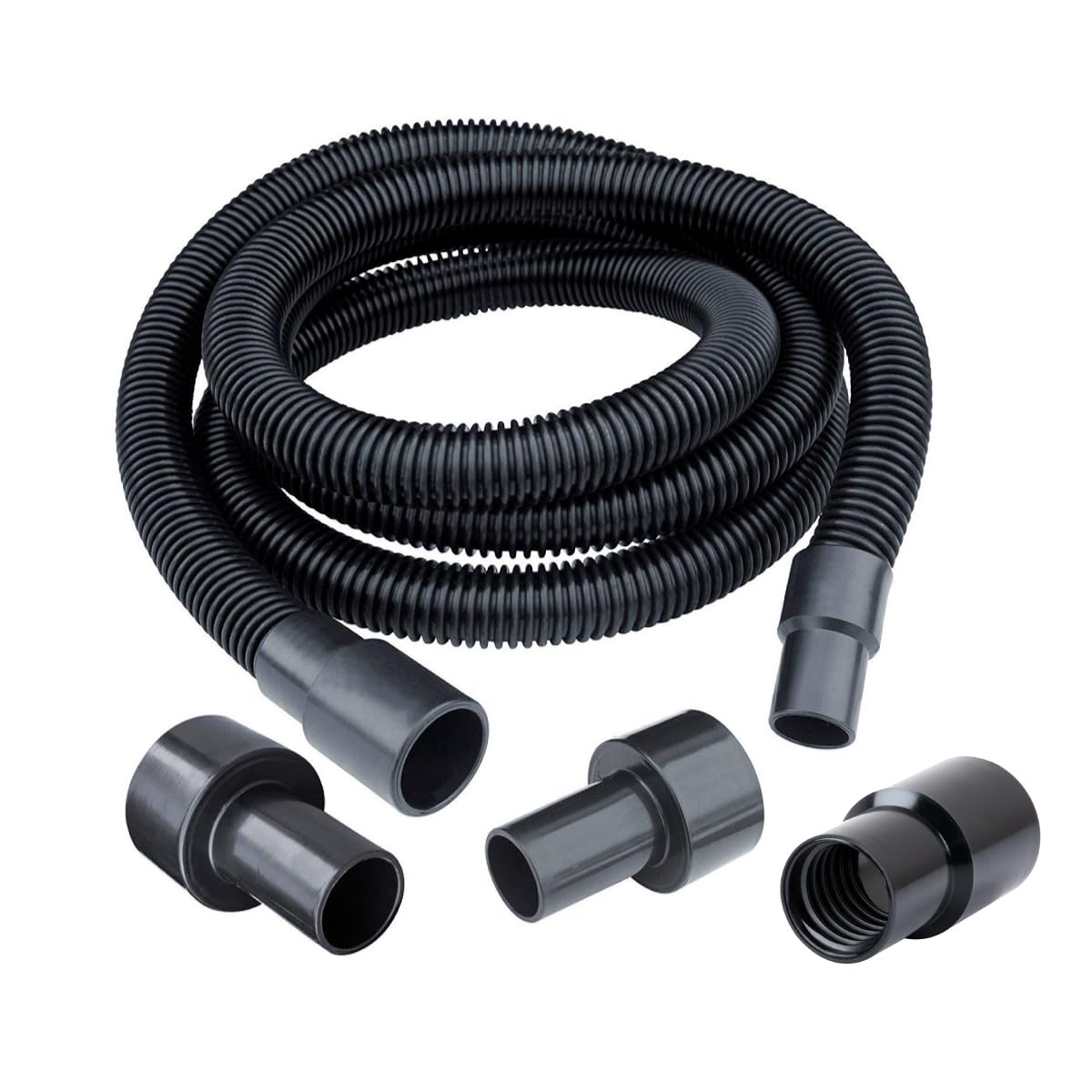 Photo 1 of (partial set) (bagged) POWERTEC 70347 10 Ft. Dust Collection Hose Kit with 5 Fittings for Woodworking Power Tools Home and Wet/Dry Shop Vacuums