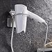 Bathroom Hair Dryer Holder Wall Mount, Adhesive Storage Organizer for Hair Blower with Plug Stand, Stainless