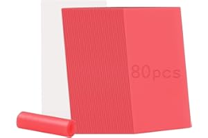 Helivivfy 80PCS Dental Base Plate Wax, Cannot be Used for dentures Molding Casting Wax Sheet Material Laboratory Red Utility Wax Sheet Dental Aids